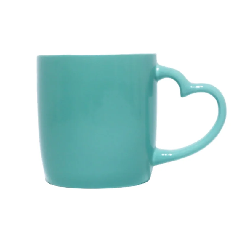 Популярные высококачественные чашки с ручкой в форме сердца керамическая кофейная кружка красного цвета бирюзового наличии
