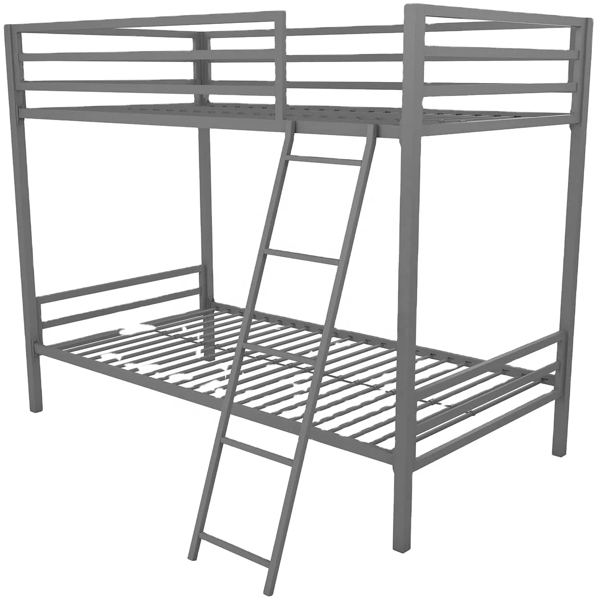 Wholesale Above the bed  below the table three layer school students bed metal  bunk  bed frame for one two three