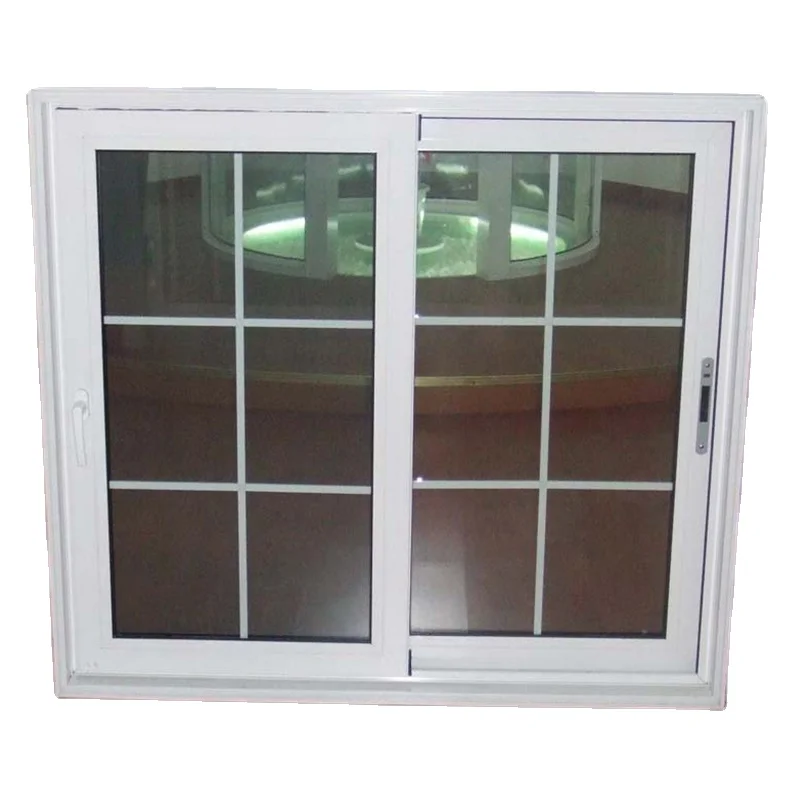 Современный стиль upvc/ПВХ раздвижные окна с декоративными решетками