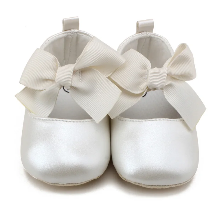 Top Leader New Model PU Princess Baby Girl Chiffon Bowknot Colorful Casual Toddler Shoes