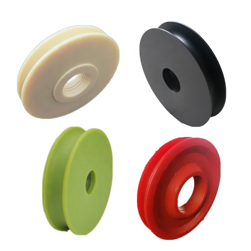 Plastic Nylon Cable Rope Lifting Conveyors Pulley self lubricating nylon plastic sheave pulley