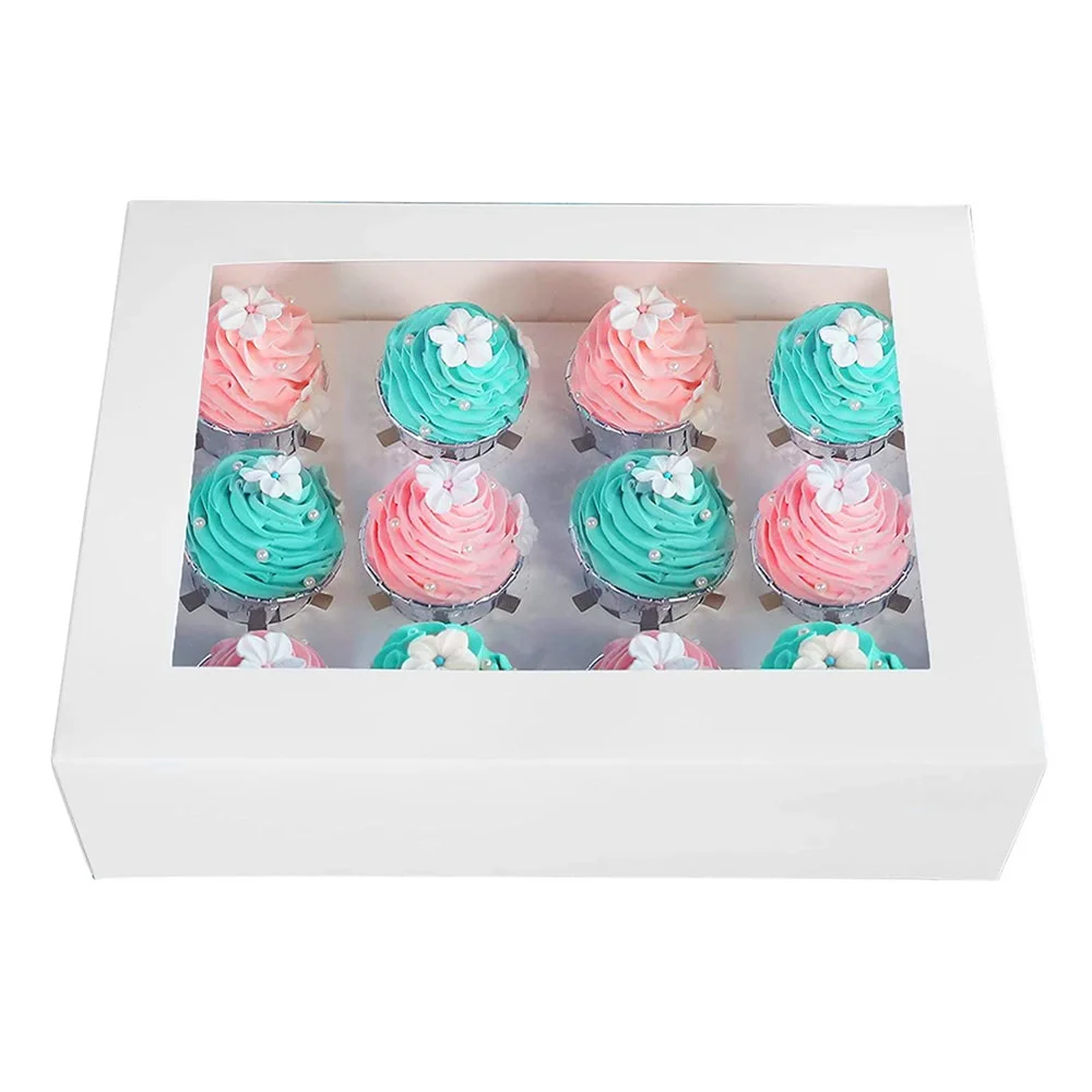 New transparent cupcake box Muffin cup cupcake packaging west point box wholesale valentines cupcake boxes