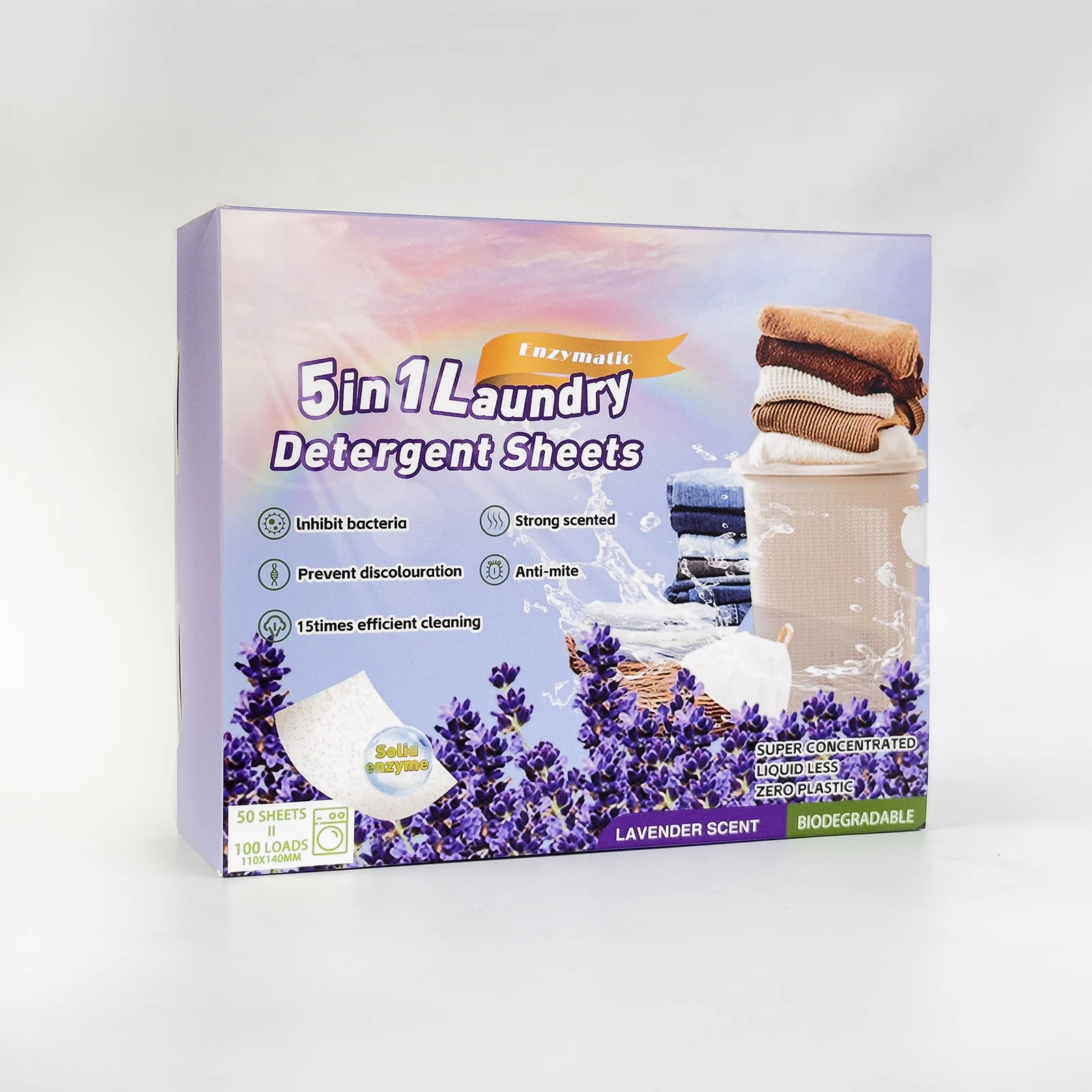 Laundry Detergent Sheets Ocean Breeze, All Natural Travel Friendly Biodegradable Washing Eco Soap Strips and Chemical Free