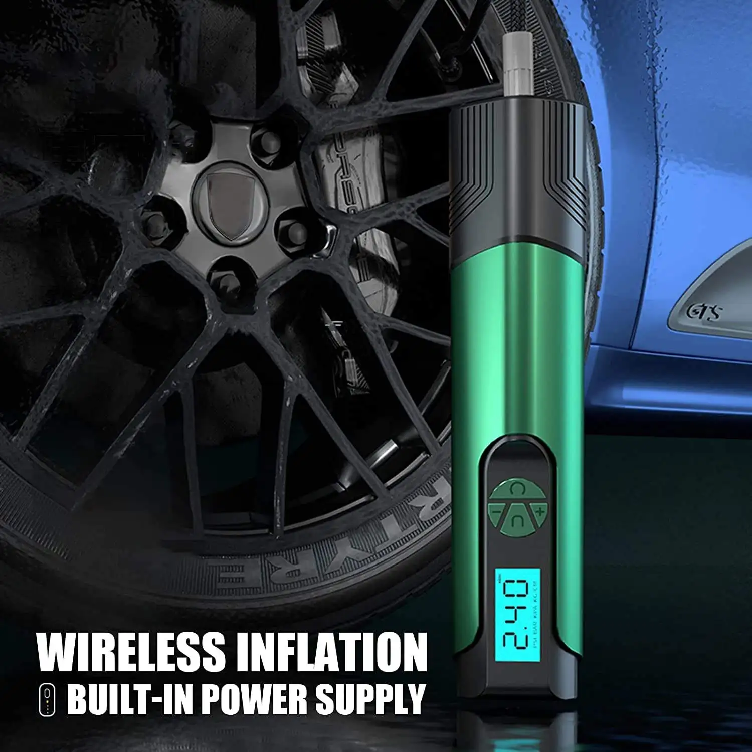 Электрический автомобильный велосипедный воздушный насос 12 В 150psi перезаряжаемый для шин проводной