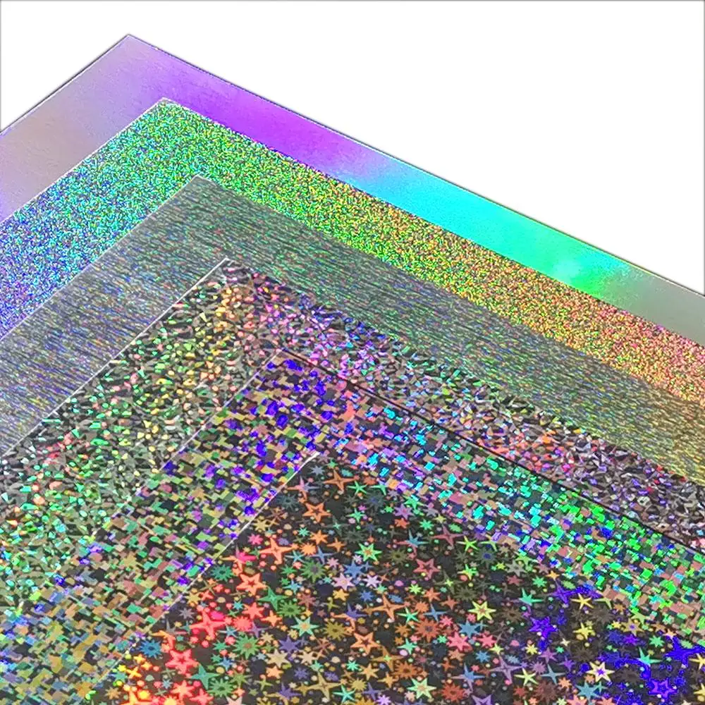 PET metallized metallic holographic paper/paperboard for printing and packaging
