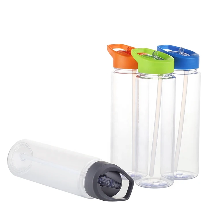 Manufacture factory different desgin wholesale AS/SKclear plastic sports water bottle vacuum with straw