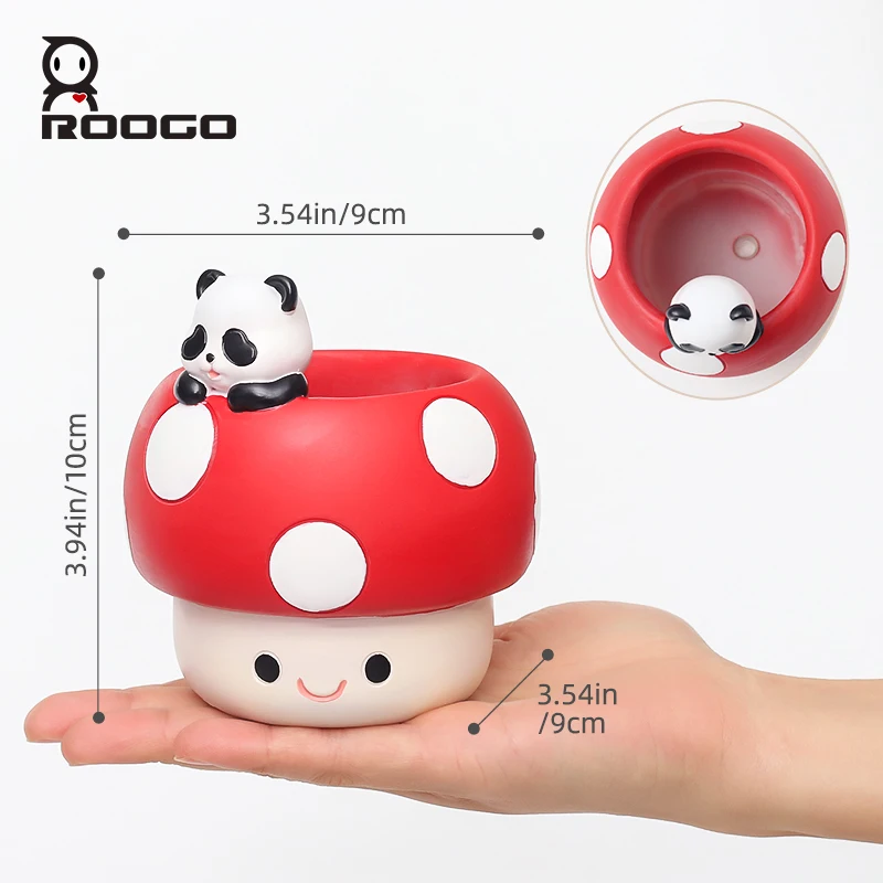 Roogo Mushroom Shape Animal Flower Pot Decorative Planter Shoes Like Pots