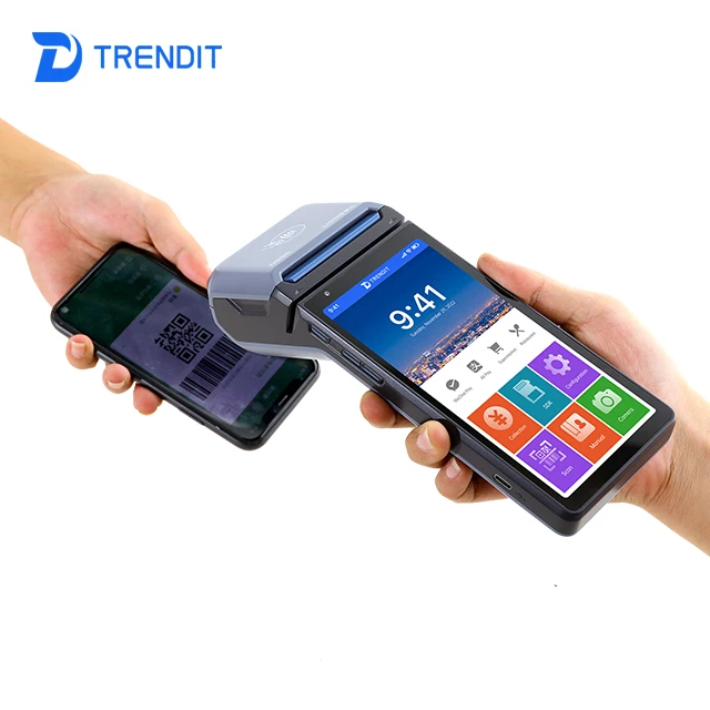 5 дюймовый смарт-8 1 NFC Android все в одной точке продаж портативный мобильный терминал pos с термопринтером