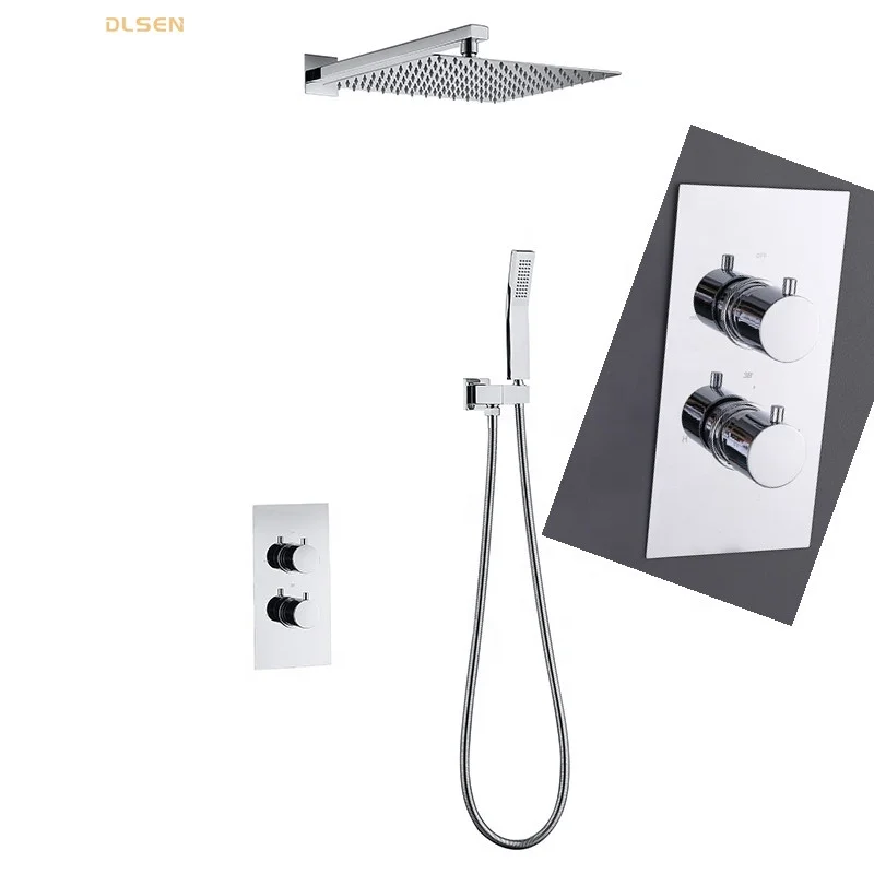 Foshan Luxury Qualified Brass Shower Set Chrome Shower Valves Thermostatic Shower faucets Column for Apartment
