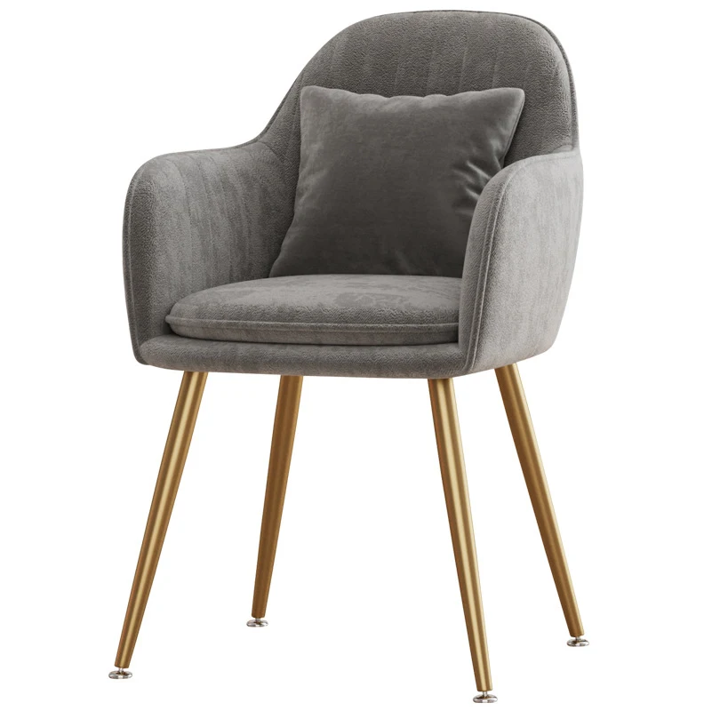 Contemporary Modern Velvet Fabric Upholstered Arm Chairs Luxury Dinning Room Leisure Lounge Cafe Dining Chair Furniture