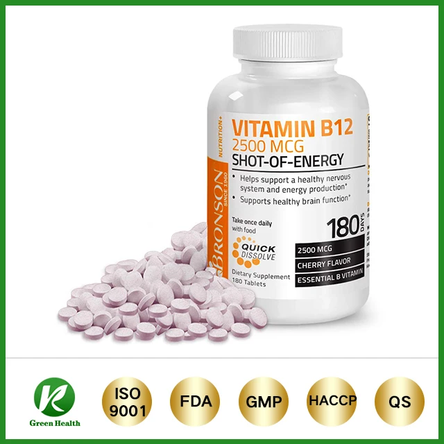 2500mcg Quick dissolve Vitamin B12 Dietary supplement Tablets