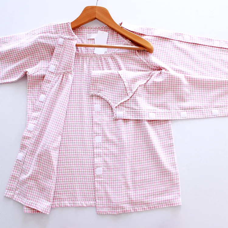 Paralysis Clothing Patient Care Pajamas Easy to Wear Off Clothes for Disability Elderly Surgery Patients Nursing Suit