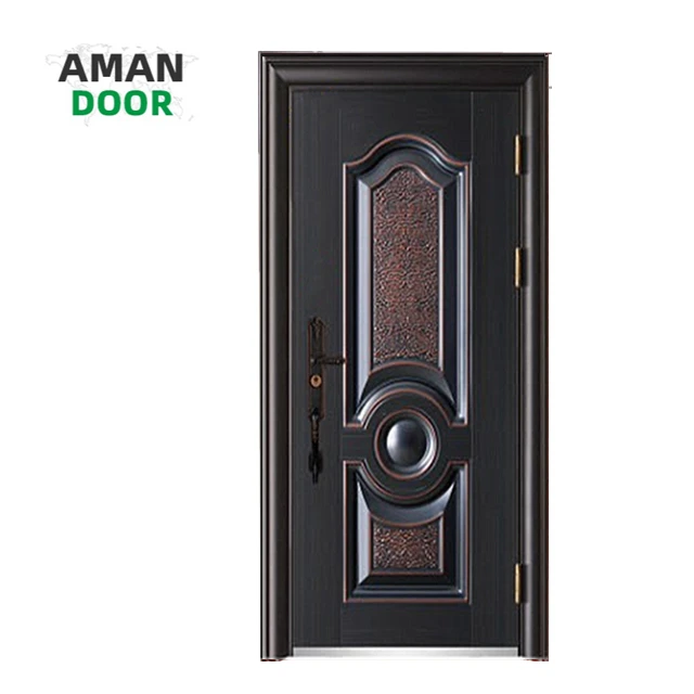 AMAN DOOR Super Luxury Cheap and Good Looking Good Sealing Household Customized Security Doors Metal Exterior Door