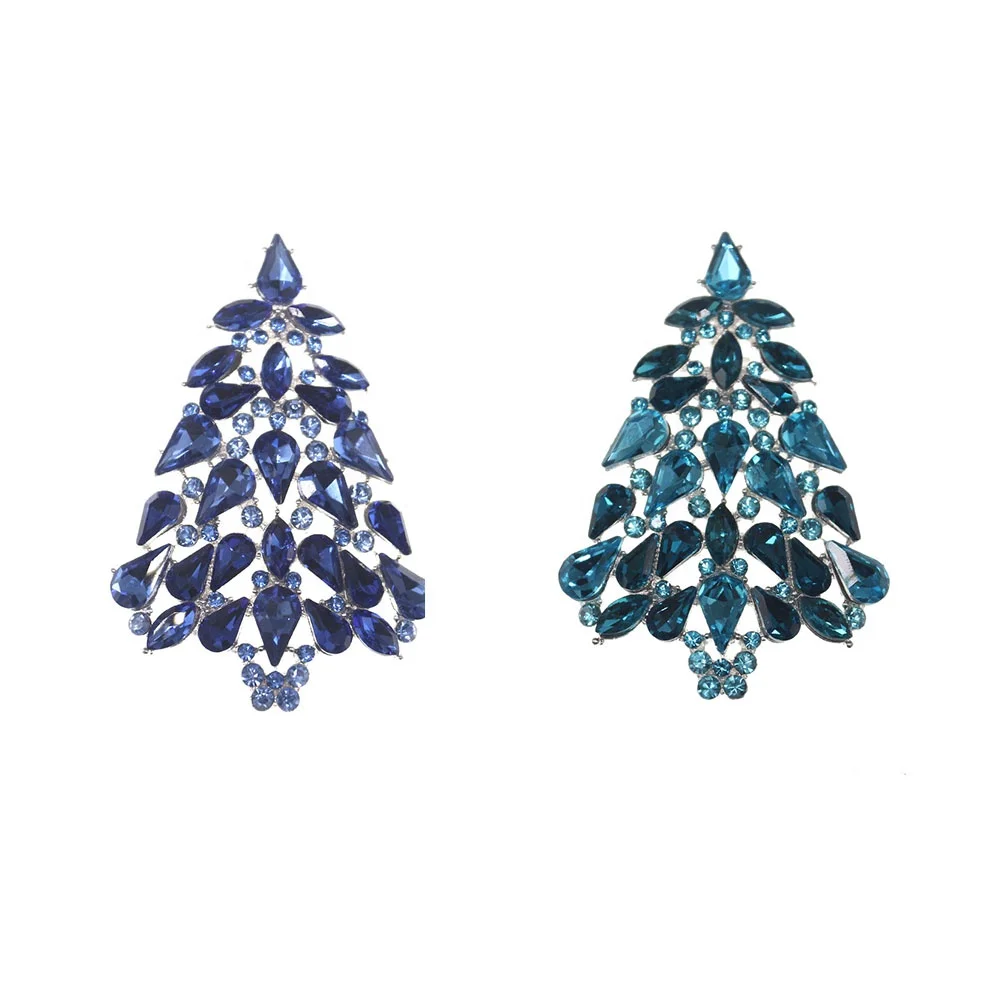 Christmas Gifts Christmas Tree Broaches Pin Brooch Glass stone Broches Brooch Pin