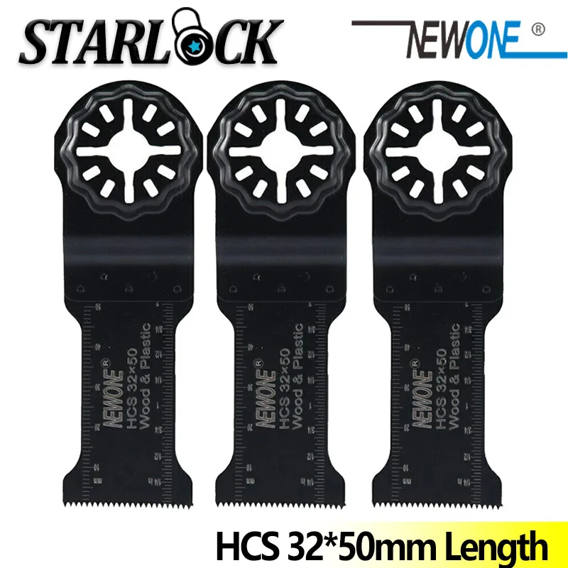 NEWONE Starlock 32*50mm HCS Length Saw Blades fit Electric Oscillating Power Tools for Wood Plasterboard and Plastic materials
