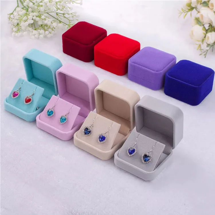 High End Jewlery Box Custom Logo Leather Ring Box Wedding Earring Bracelet Necklace Pu Leather Jewelry Box Packaging Luxury