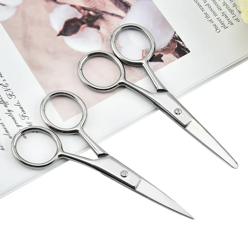 Multifunction Stainless Steel Eyebrow Scissors Hairdressing scissors  for Moustache or Eyebrow