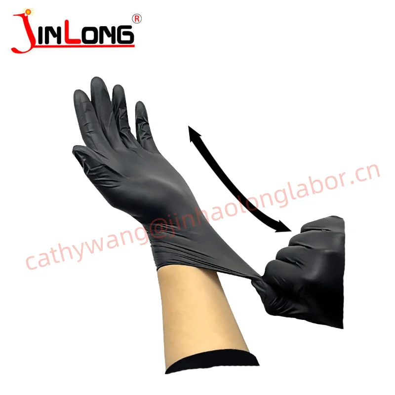 Wholesale Manufacturers Medical Glove Disposable Powder Free Food Grade PVC Vinyl Latex Blue Black  nitrile gloves 100 pcs box