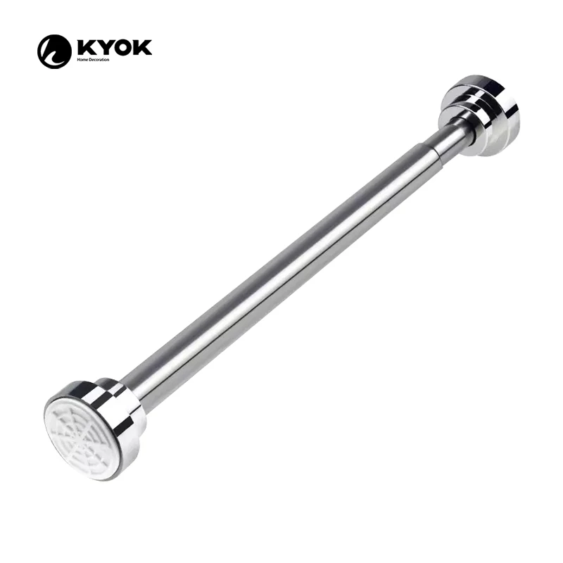 2023 Hot Sale Accessories Stainless Steel Adjustable Bathroom Shower Curtain Pole Shower Curtain Rod