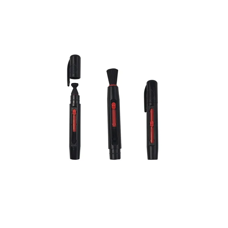 Black Small Double Head Retractable Camera Cleaning Pen With Computer Keyboard Brush Screen Cleaner