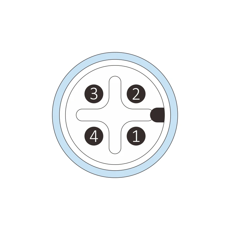 RJ45 male to M12 A-Code male molded 1.5m Cat 5e SFTP 4x2x24AWG 5 million drag chain cable