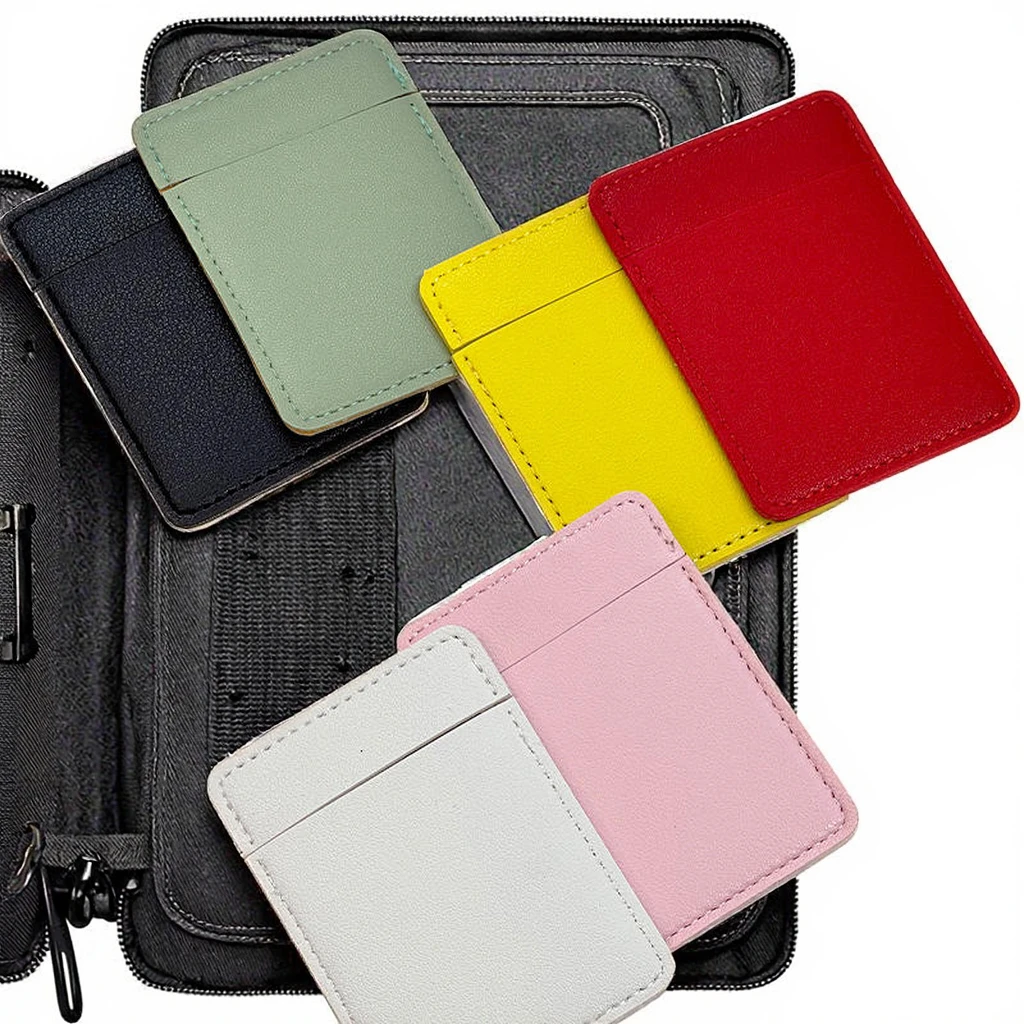 Портативное квадратное зеркало из нержавеющей стали персонализированное маленькое карманное искусственной кожи с функцией мини-путешествий