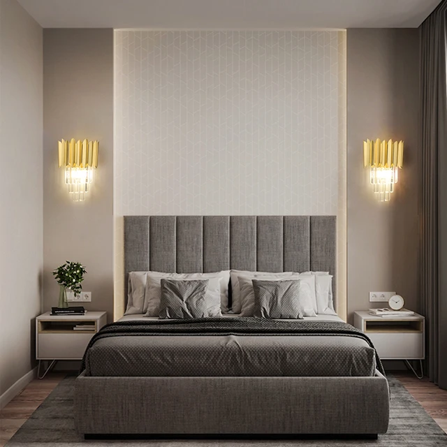 Gold Luxury Crystal wall lamp Nordic Modern Designer Interior Home Decoration Chandelier For living room