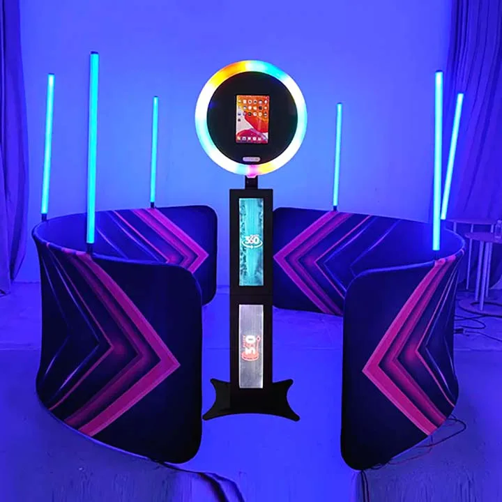 Split Selfie Ipad Photo Booth With Lcd Screen Commercial Rental Ipad Photo Booth Locking Door