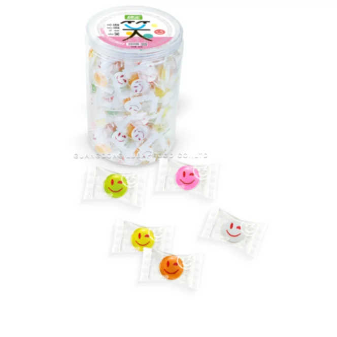
OEM Smile Face Fruit Flavor Tablet candy+ Hard Candy 