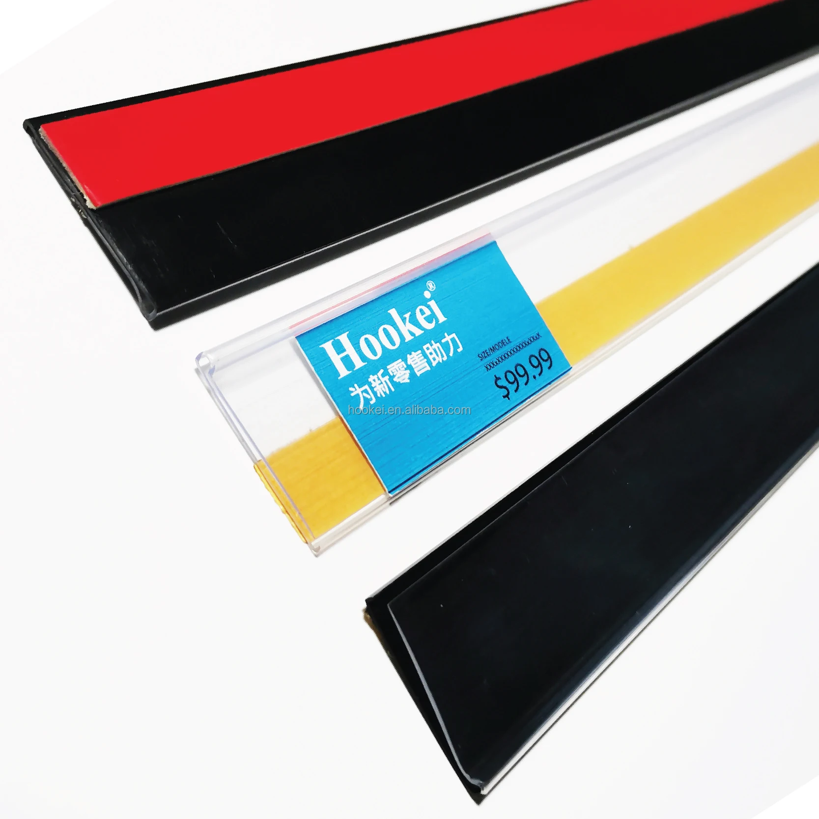 Самоклеящиеся держатели этикеток полки Держатели со вставками для бумажных Пластиковые ценников прозрачные