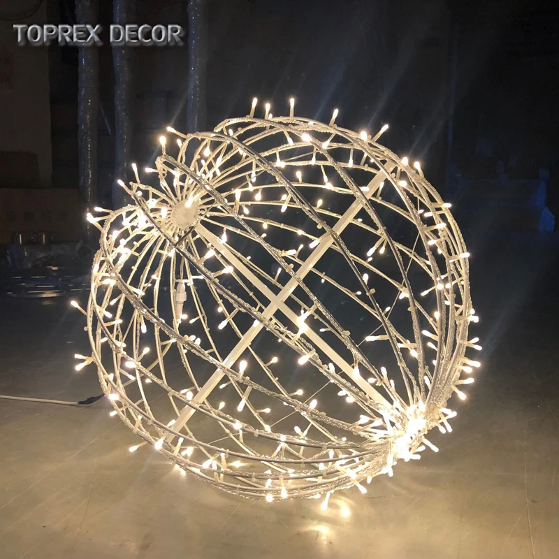 2019 stage street Christmas time decoration hanging dmx fairy led ball light sphere