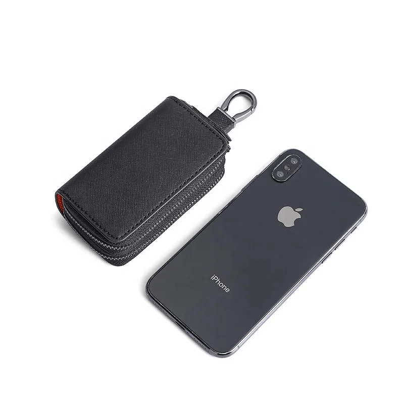 New Design Gift Men Women Genuine Leather Smart Car Key Organizer Holder  KeyChain Case Key Wallet