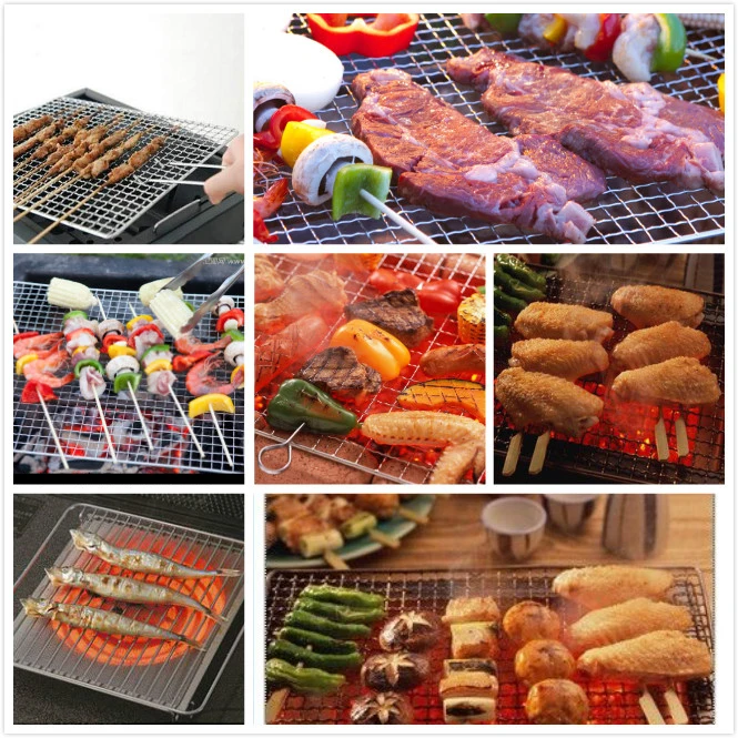 barbecue wire mesh /barbecue grill netting/stainless steel BBQ grill