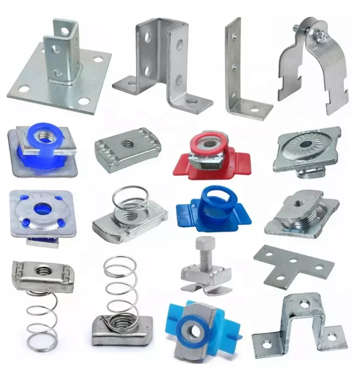 Solar Fastener Zinc Plated Carbon Steel Combo Nut Washer Channel Nut Strut Channel Nuts With Plastic Wing