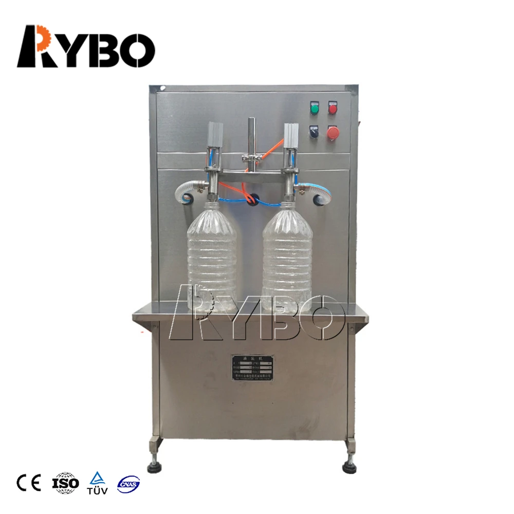Small Double head manual 2 nozzle high viscosity can soups gel polish jams silicone filling machine with hopper production line