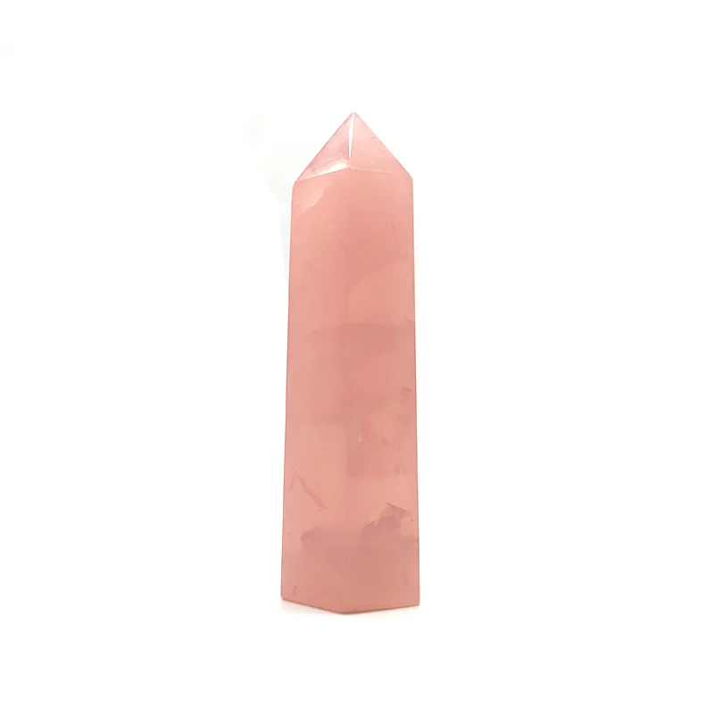 Wholesale High Quality Natural Pink Rose Quartz Obelisk Healing Crystal Terminated Points Stone Tower Crttal Wands