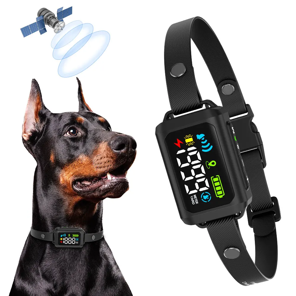 New Arrival GPS Wireless Dog Electric Fence Outdoor IPX7 Waterproof Portable Shock Training Collar Dog Containment System