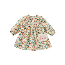 DBM14557 dave bella  autumn fashion print princess toddler dress baby clothes infant dress baby girl star baby fairy dress