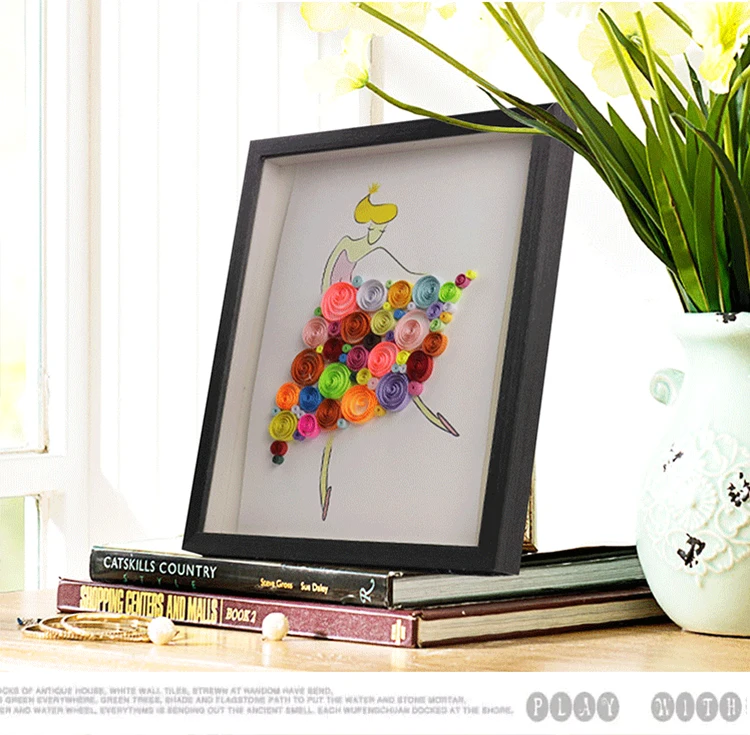 Customized Solid Wood Photo Farme Vintage Dried Flowers Box Wall Hanging Table Display Picture Frame Deep Shadow Box Frame
