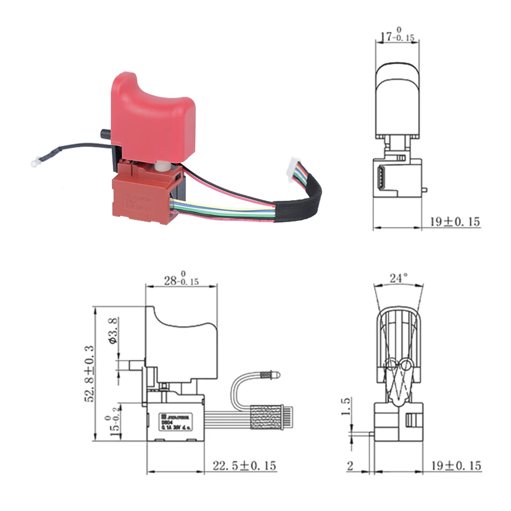 KEJIAN KJ04 Power Tool Switch AC and DC Step Or Stepless Variable Resistance Output Dust-proof function