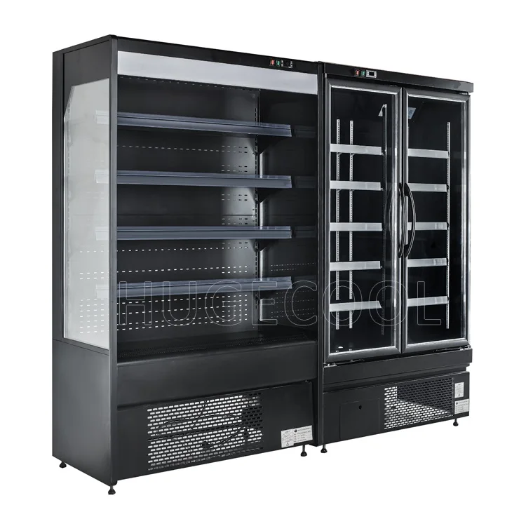 China air cooled display beverage chiller fridge for vegetables and fruits