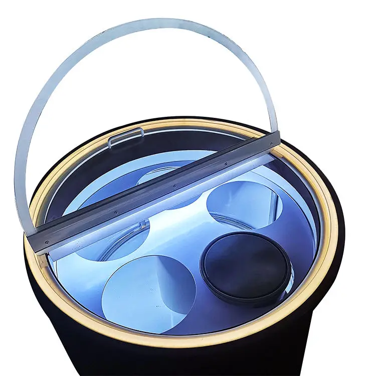 Professional Factory Made Ice Cream Rotating Display Cabinet Container For Shop