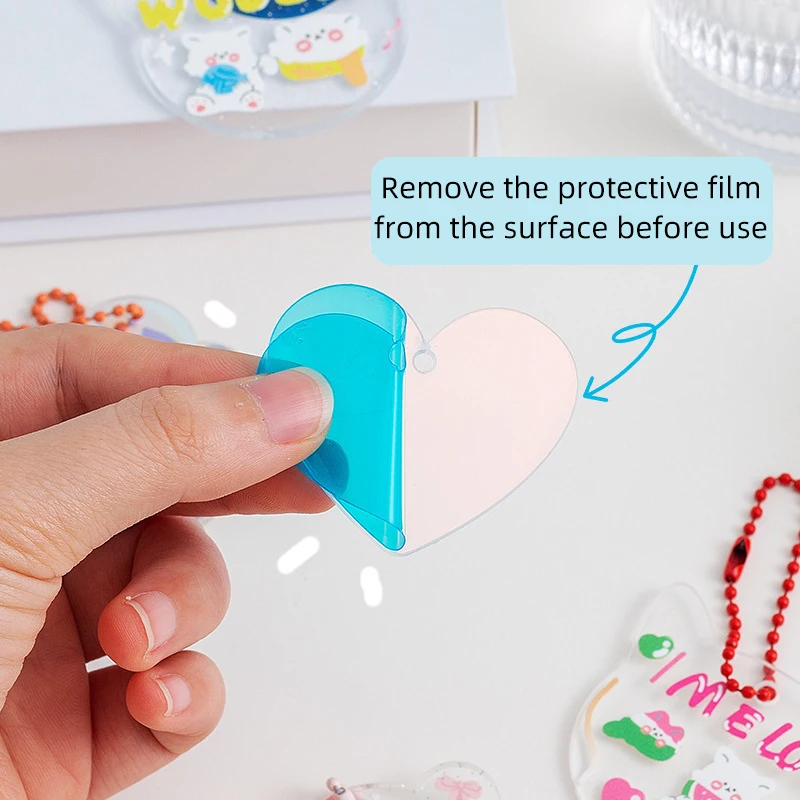 Price Promotion Transparent DIY Plastic Keyring Clear Blanks Acrylic Keychain