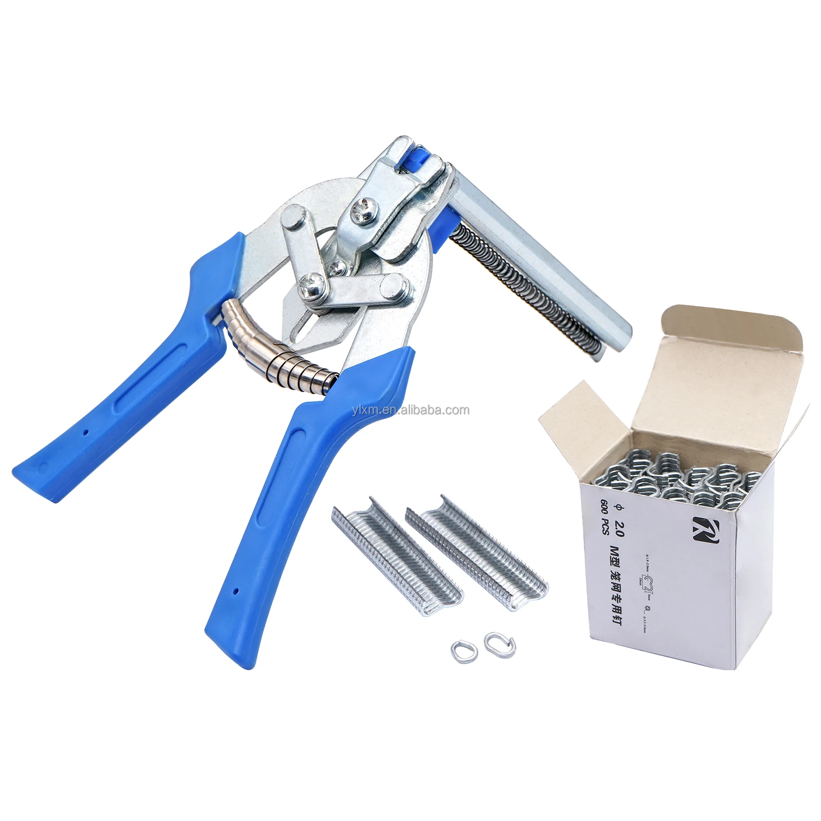 1 Box M Nail with Plier Pack Rabbit Wire Cage Installation Tools Chicken Quail Clamp Animal Assemble