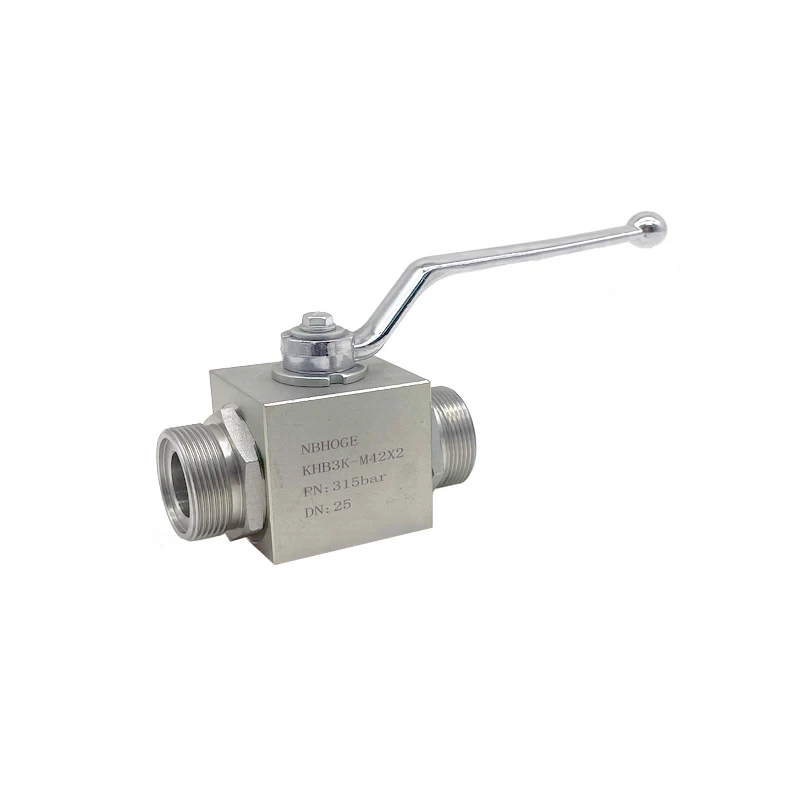 KHB3K-M42*2 JB984-77 male thread stainless steel hydraulic high pressure ball valve 1inch with cheap price