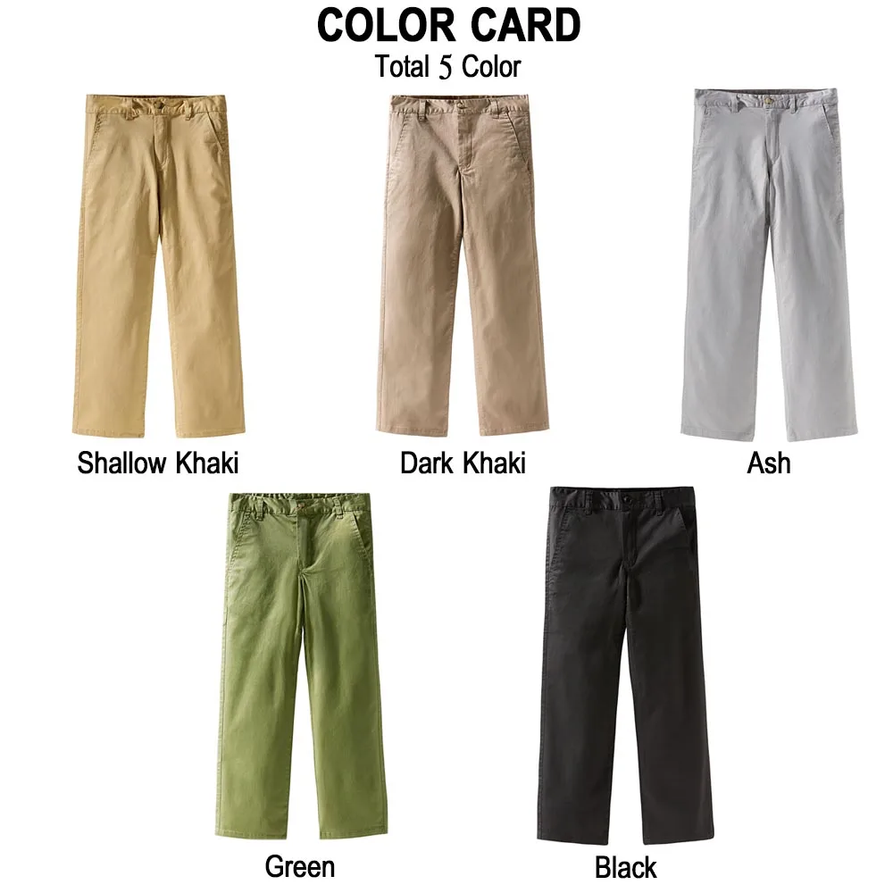 Custom Design Boys Chino Pants Chino Classic School Uniform Twill Cotton Chino Boys Long Pants For Children