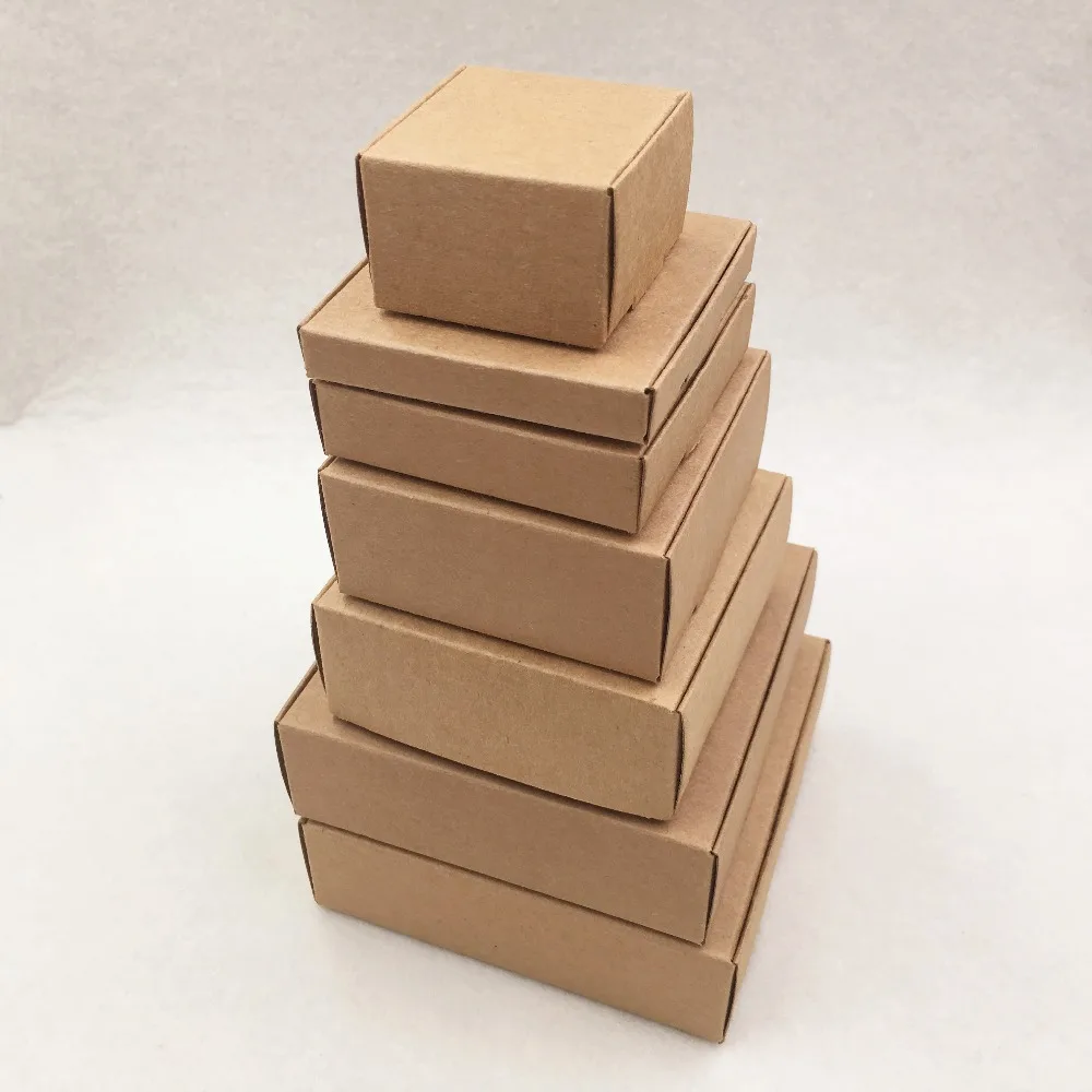 Multi Size Paper Soap Box Kraft Paper Gift Box Package Shipping Cardboard Kraft Paper Packaging Box With Clear Pvc Window