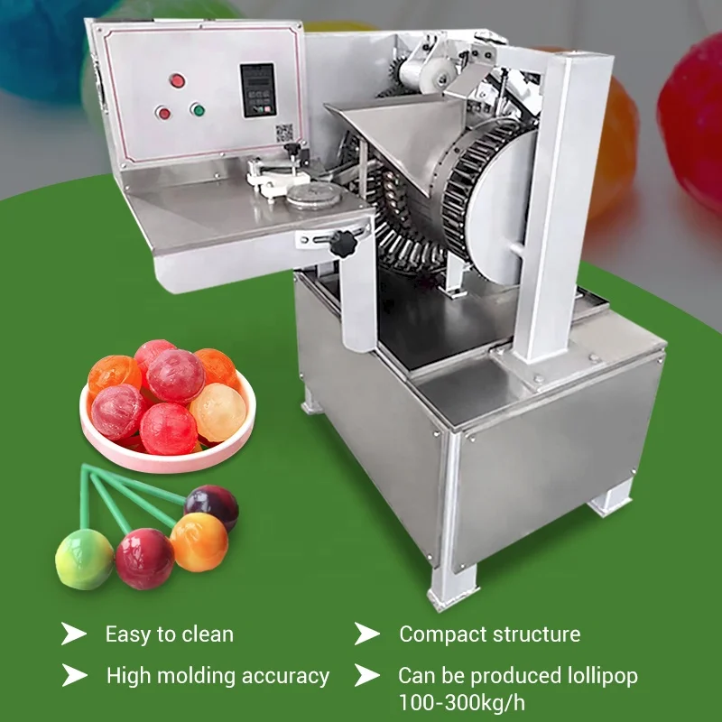 Industrial Manual Candy Hard Round Lollypop Paper Stick Lollipop Make Machine Production Line for Trade
