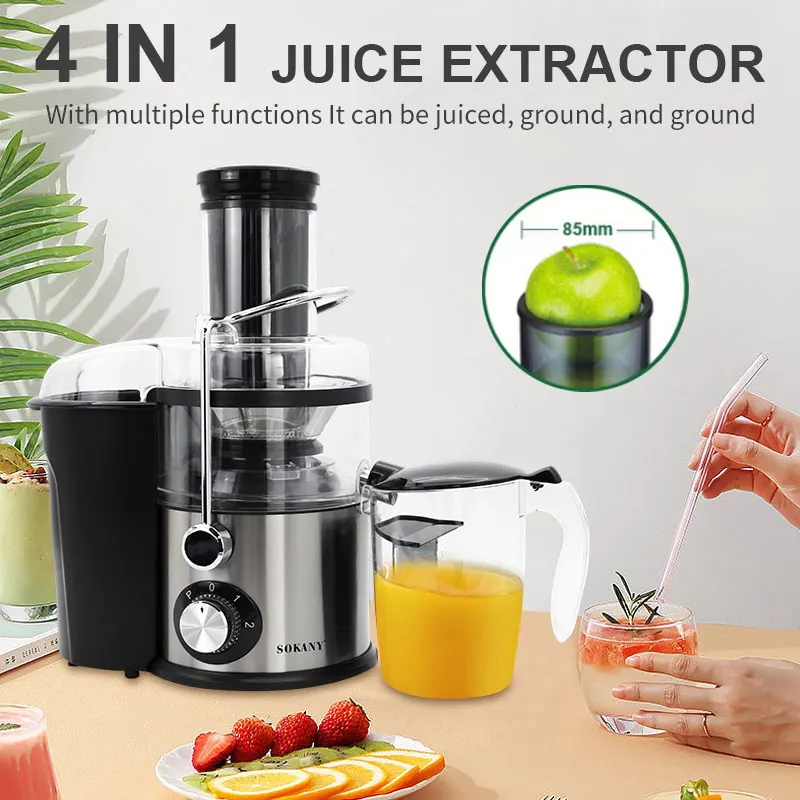 SOKANY Product SK-191 4 In 1 Electric Fresh Fruit Juice Juicer Extractor Machine And Orange Citrus Beauty Blender Bottle Cup