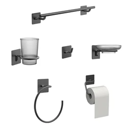 FAAO OEM Modern Accessories Bathroom Decor Luxury Toilet Stainless Steel Bathroom Accessories 6 Piece Set